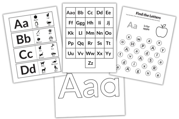 Letter worksheets for homeschooling preschool