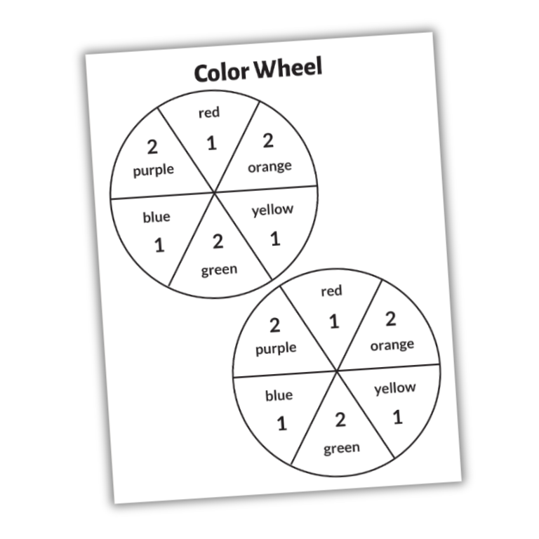 color wheel printable