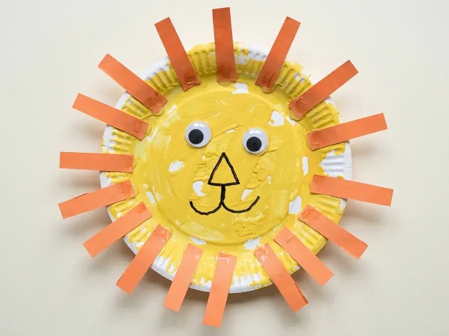 Paper plate lion, an easy paper plate craft for preschoolers ages 3 to 5