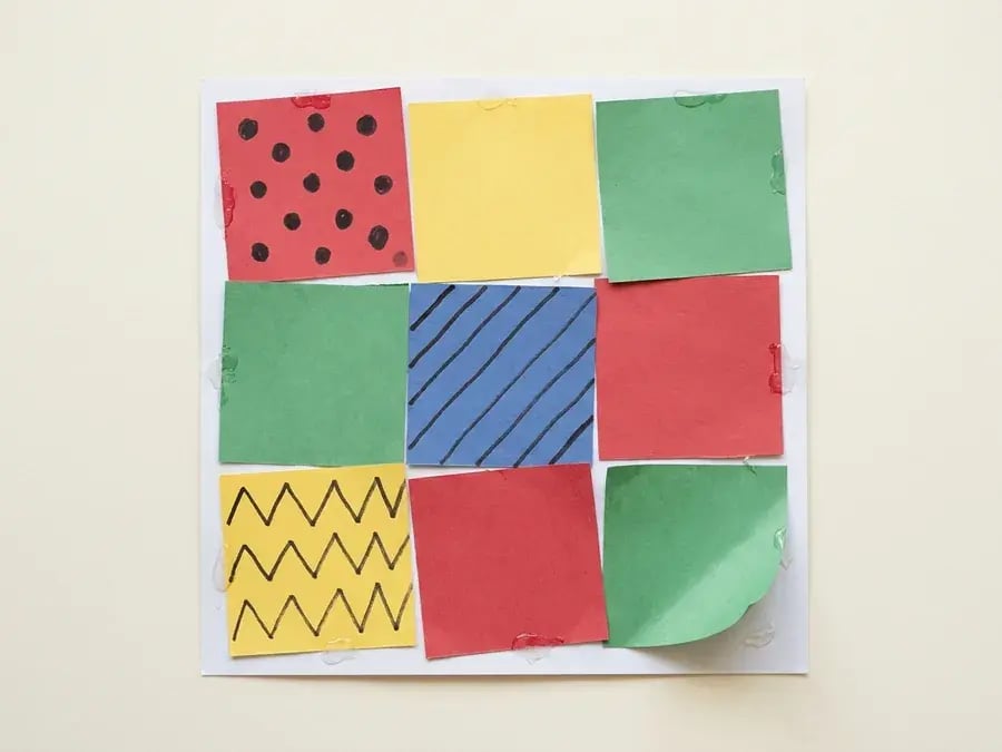 Paper quilt, an easy friendship craft for preschoolers ages 3 to 5