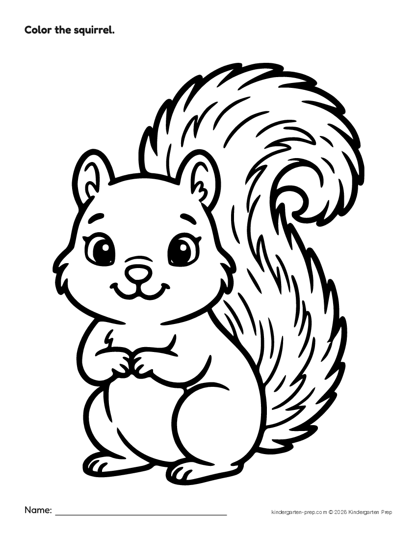 fall coloring page for preschool, free printable