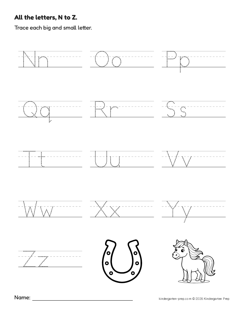 farm alphabet tracing worksheet for preschool, free printable