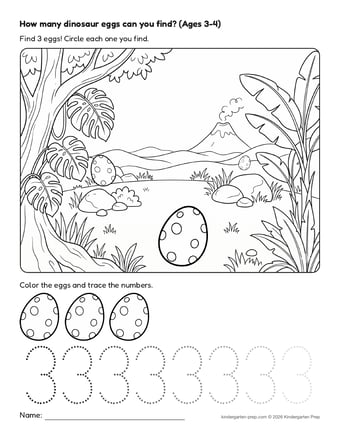 Search and count worksheet, free printable