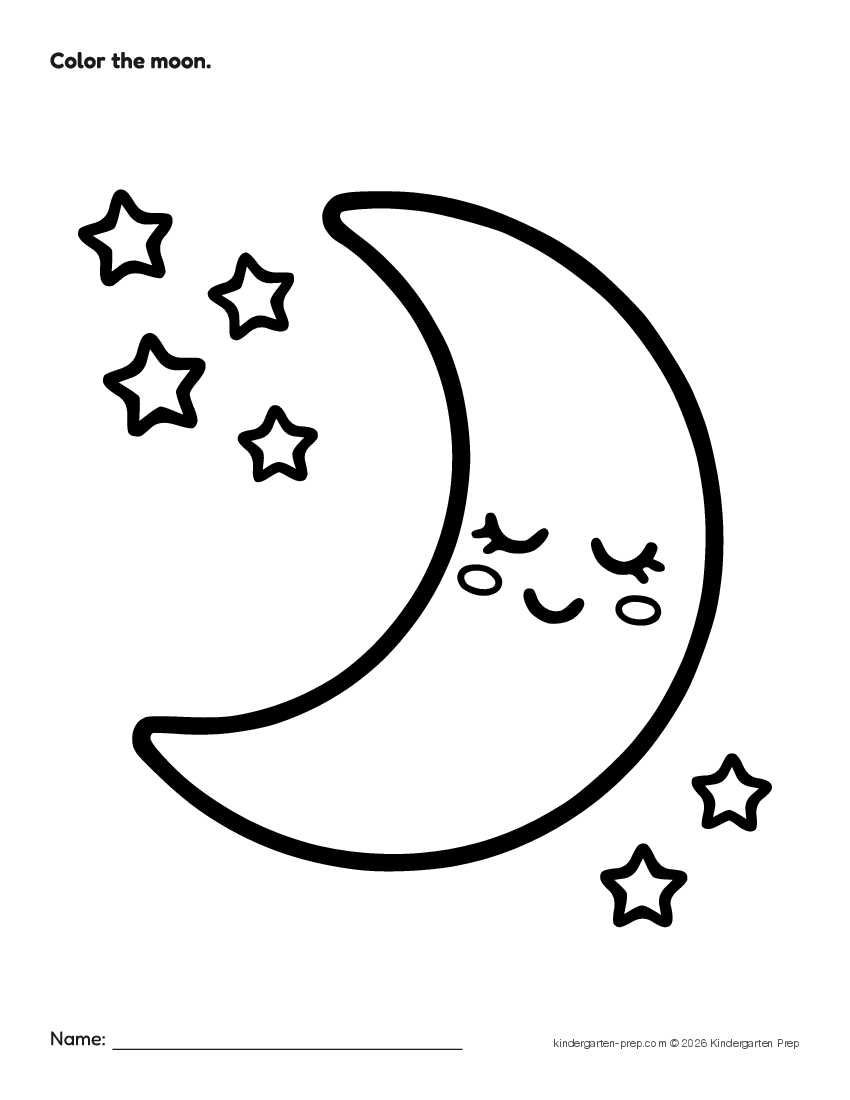 space coloring page for preschool, free printable