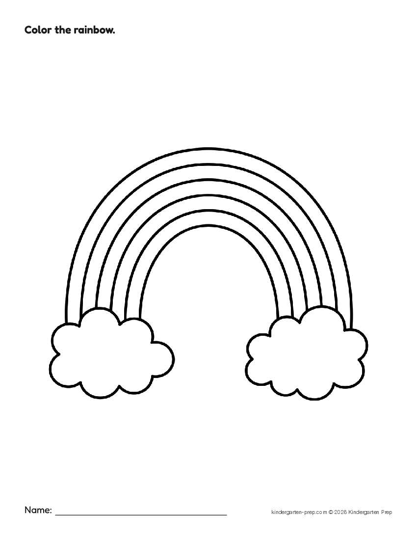 St. Patrick's Day coloring page for preschool, free printable