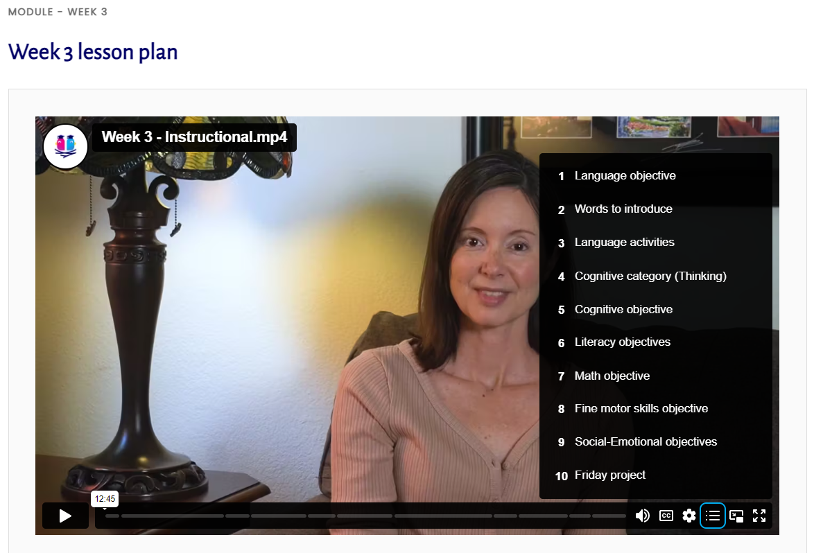 Instructional video for preschool lesson plan Instructional video for preschool lesson plan